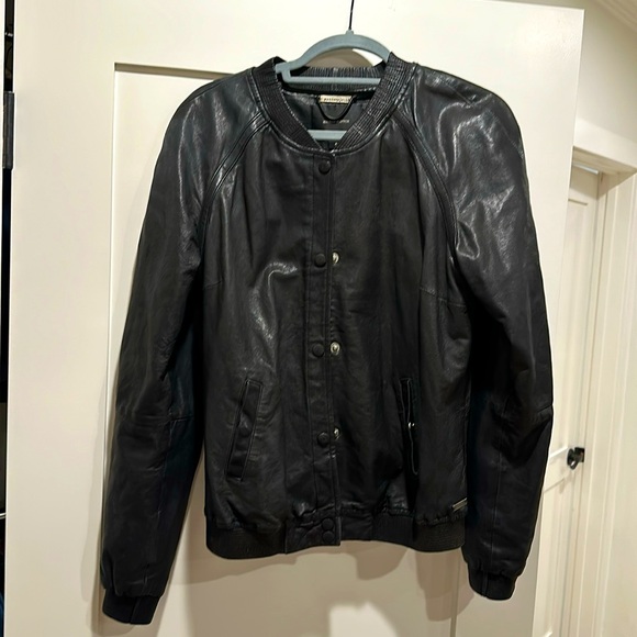 Maison Scotch Mademoiselle Leather Jacket Size 3 - Picture 2 of 6